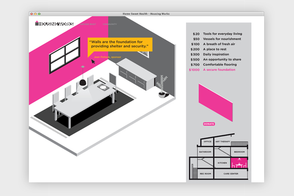 Home Sweet Health microsite: shown in web browser